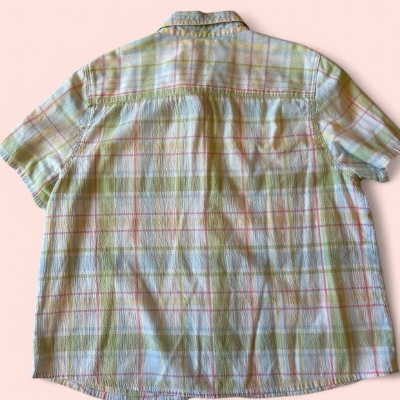 Vintage Alfred Dunner Pastel Plaid Button-Up Shirt – Size 16P - Picture 6 of 6